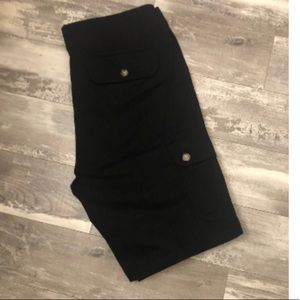 Mens Black Cargo Shorts.